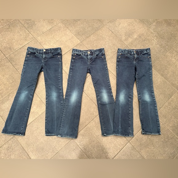 Girl’s GAP Regular Stretch Bootcut Jeans (3 pair) in Size 8 - Picture 4 of 4